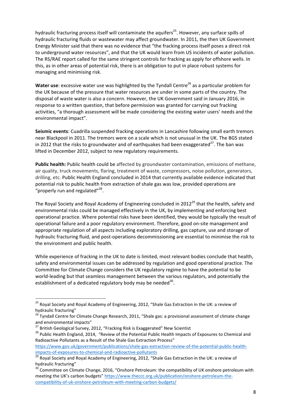 Shale Gas and Fracking - Mission and Public Affairs Council, Environment Working Group of the Church of England, Page 8