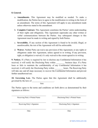 Non-disclosure Agreement Template, Page 3