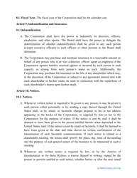 &quot;Corporate Bylaws Template&quot;, Page 10