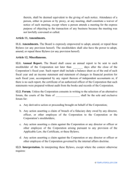 &quot;Corporate Bylaws Template&quot;, Page 11