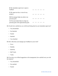 Employee Satisfaction Survey Template, Page 2