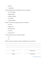 Employee Satisfaction Survey Template, Page 3