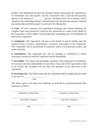 Shareholder Loan Agreement Template, Page 2