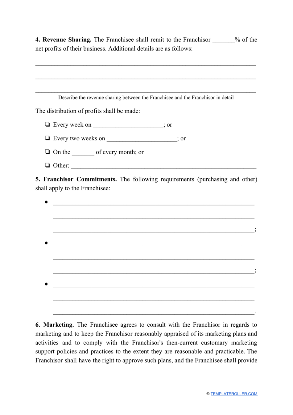 Franchise Agreement Template, Page 2