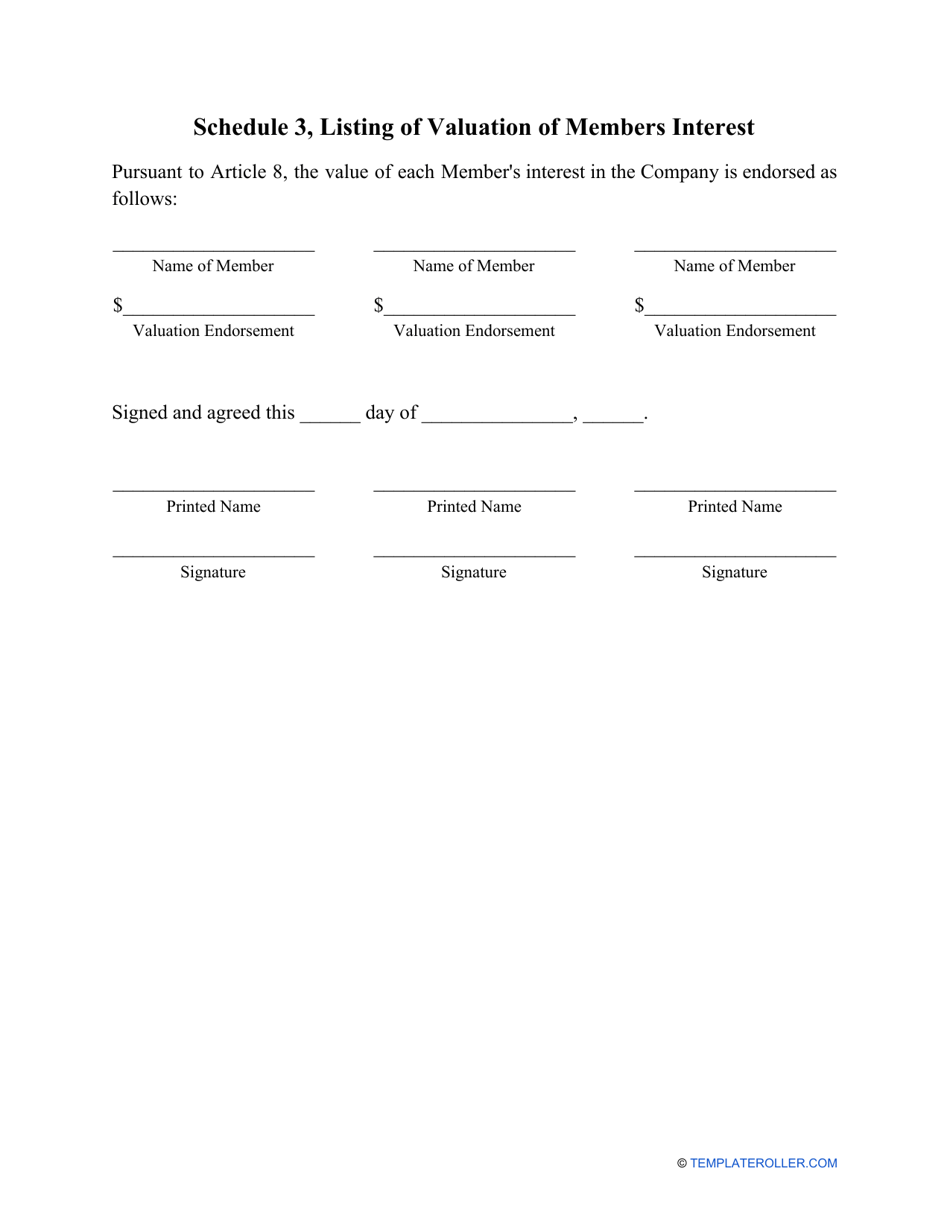 Limited Liability Company (LLC) Operating Agreement Template, Page 13