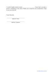 Medical School Letter of Intent Template, Page 2
