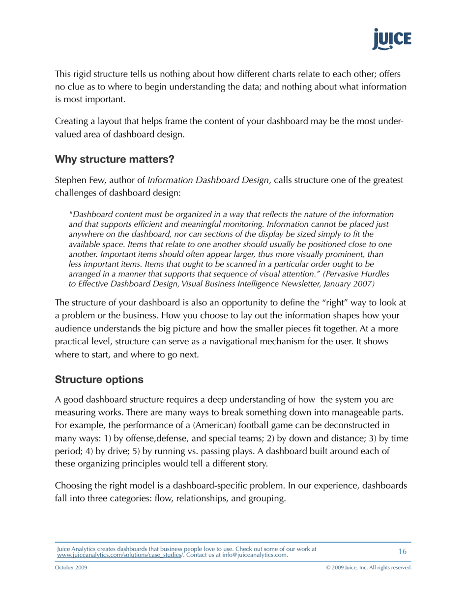 A Guide to Creating Dashboards People Love to Use - Juice Analytics, Page 16
