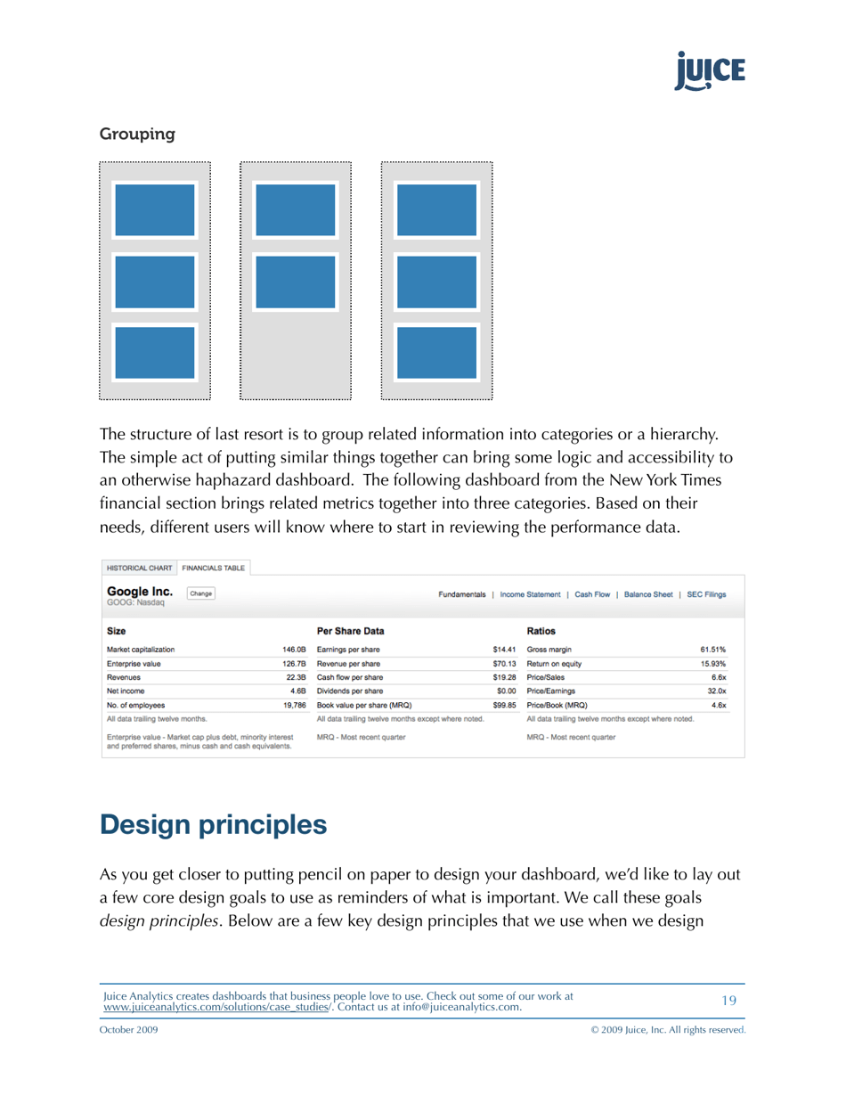 A Guide to Creating Dashboards People Love to Use - Juice Analytics, Page 19