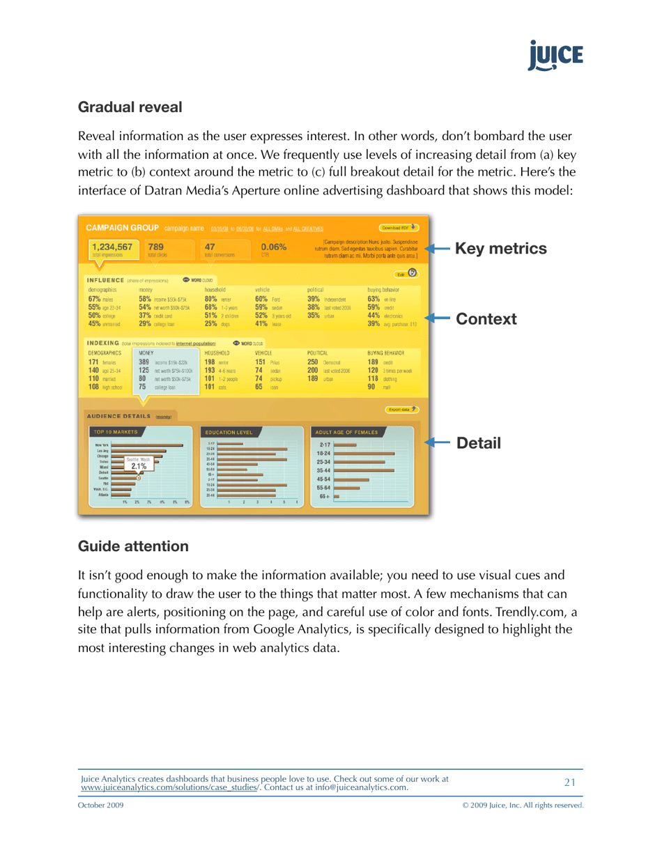 A Guide to Creating Dashboards People Love to Use - Juice Analytics, Page 21