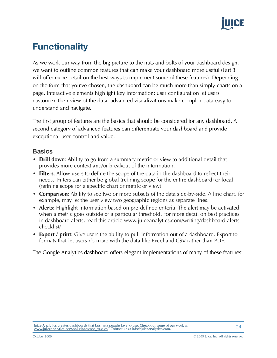 A Guide to Creating Dashboards People Love to Use - Juice Analytics, Page 24