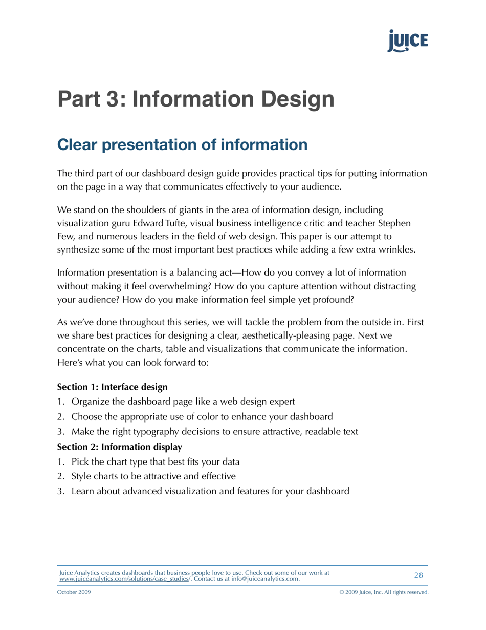 A Guide to Creating Dashboards People Love to Use - Juice Analytics, Page 28