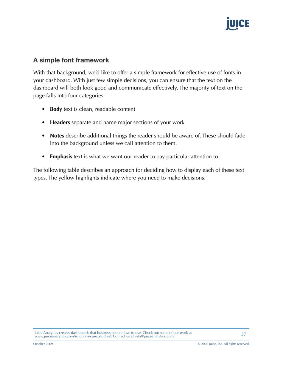 A Guide to Creating Dashboards People Love to Use - Juice Analytics, Page 37