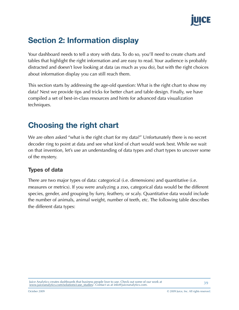 A Guide to Creating Dashboards People Love to Use - Juice Analytics, Page 39