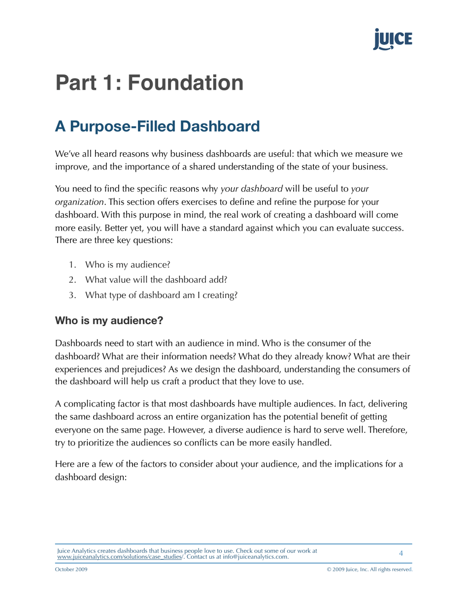 A Guide to Creating Dashboards People Love to Use - Juice Analytics, Page 4