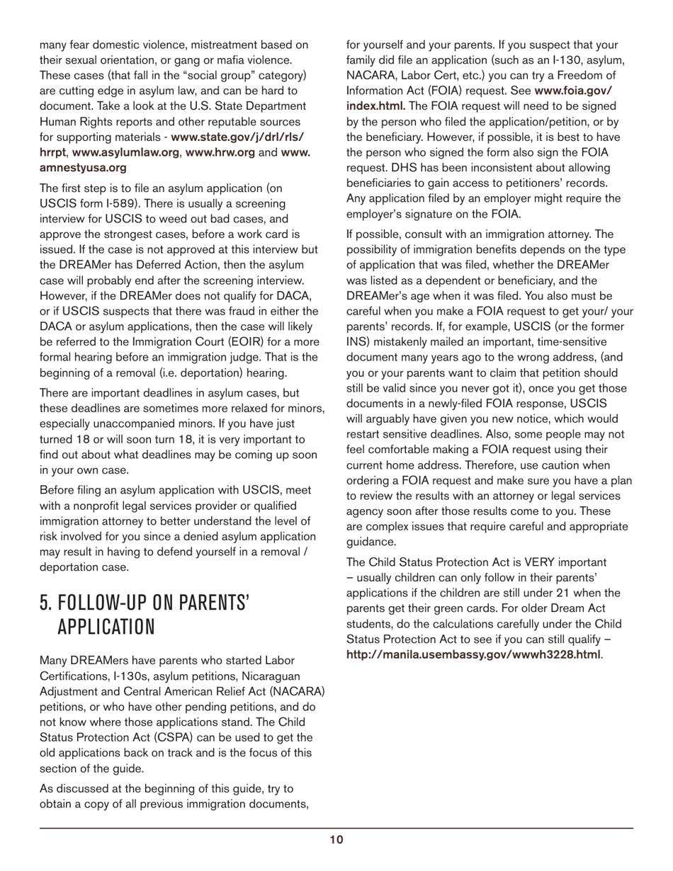 Beyond Deferred Action: Long-Term Immigration Remedies Every Dreamer Should Know About, Page 10