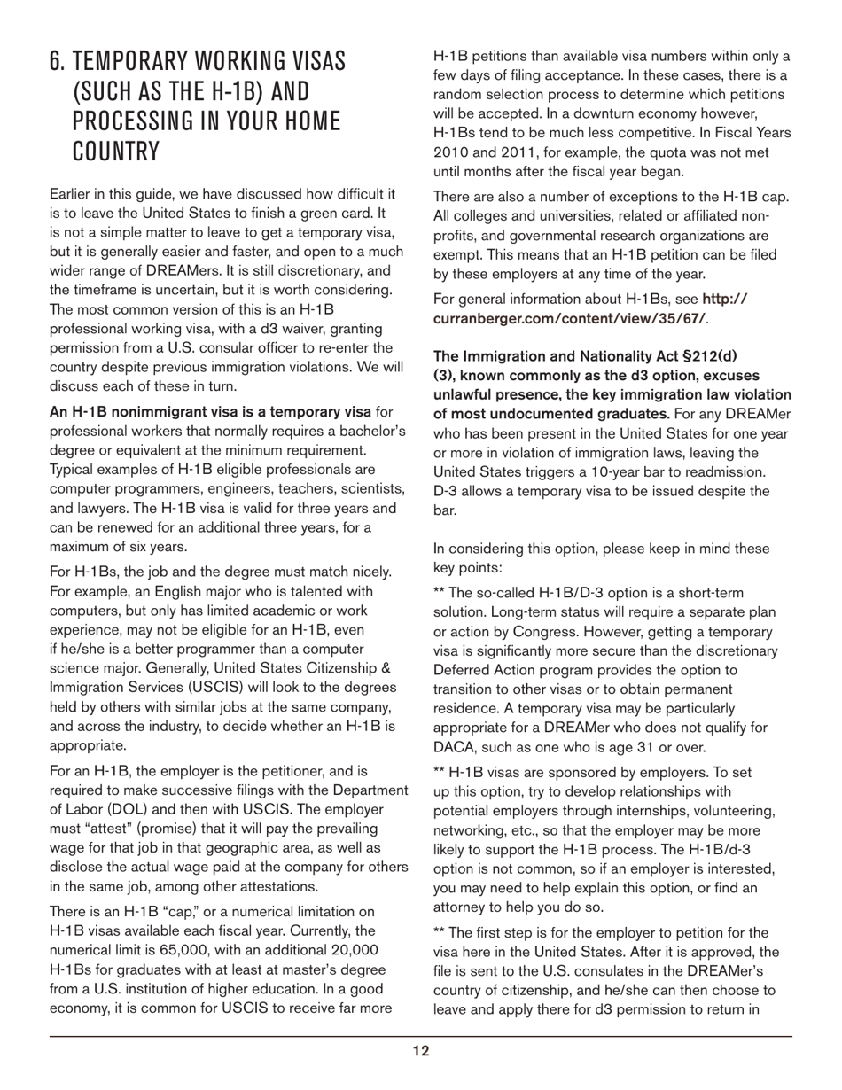 Beyond Deferred Action: Long-Term Immigration Remedies Every Dreamer Should Know About, Page 12