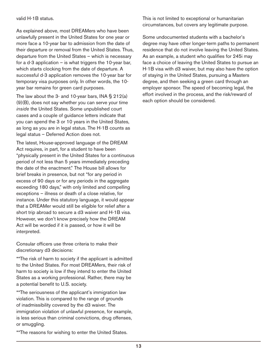 Beyond Deferred Action: Long-Term Immigration Remedies Every Dreamer Should Know About, Page 13