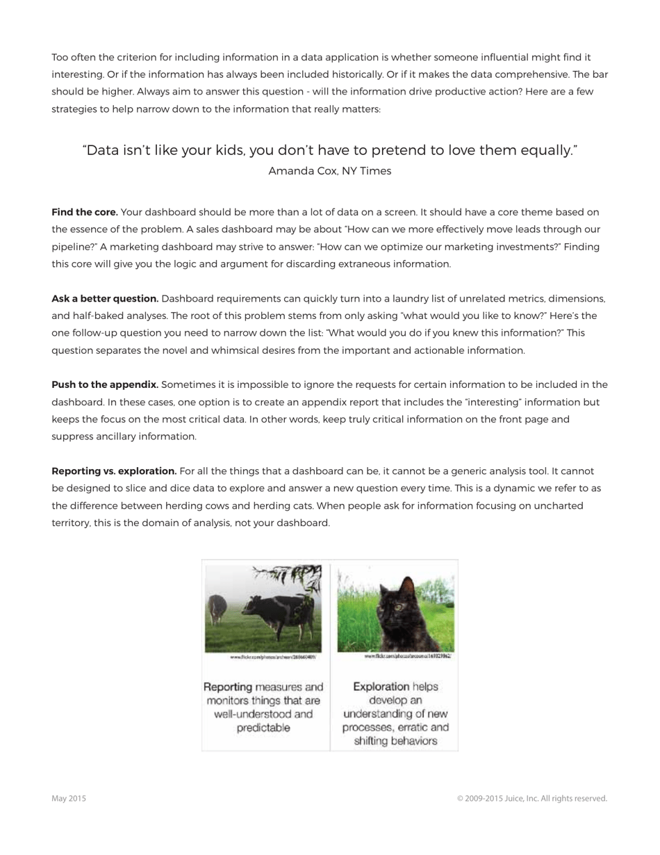 A Guide to Creating Dashboards People Love to Use - Juice Analytics, Page 7