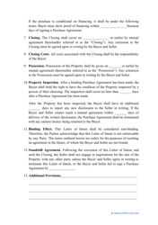 Letter of Intent to Purchase Real Estate Template, Page 2