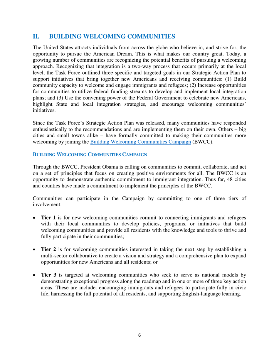 White House Task Force on New Americans One-Year Progress Report, Page 11