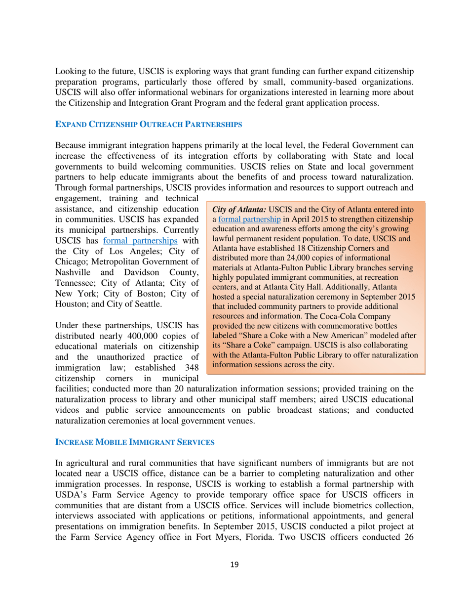 White House Task Force on New Americans One-Year Progress Report, Page 24