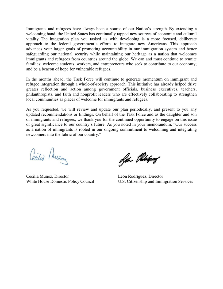 White House Task Force on New Americans One-Year Progress Report, Page 3