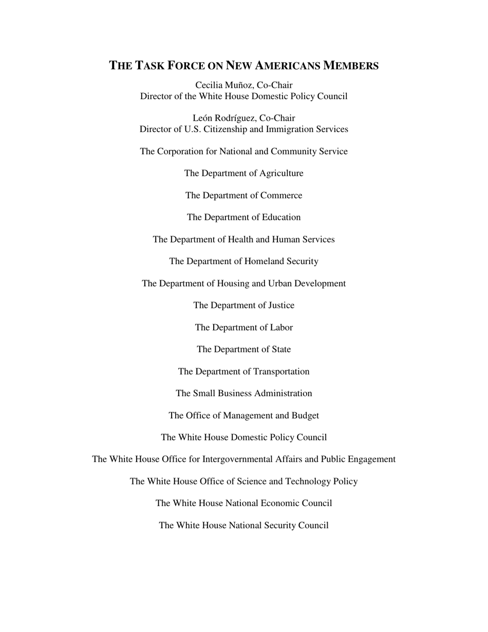 White House Task Force on New Americans One-Year Progress Report, Page 4