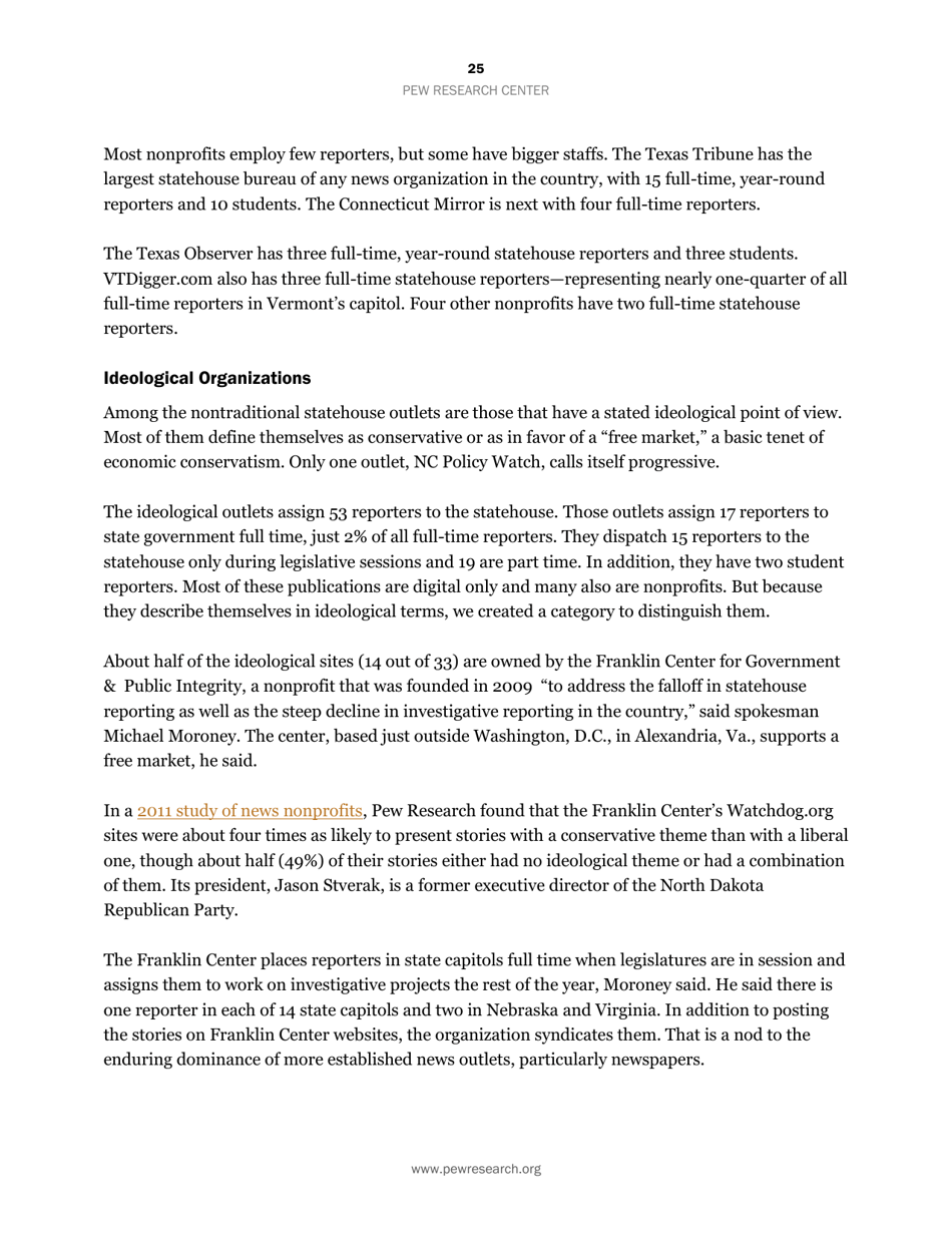 Americas Shifting Statehouse Press: Can New Players Compensate for Lost Legacy Reporters? - Pew Research Center, Page 26