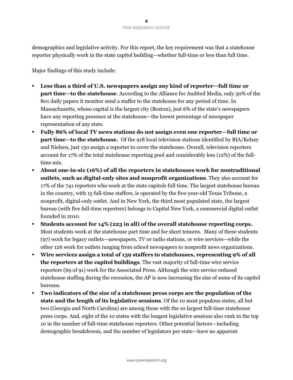 Americas Shifting Statehouse Press: Can New Players Compensate for Lost Legacy Reporters? - Pew Research Center, Page 7