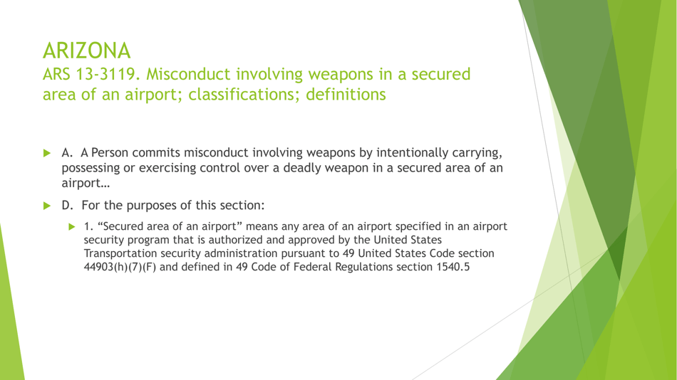 State Airport Gun Laws - E. Lee Thomson, Page 9