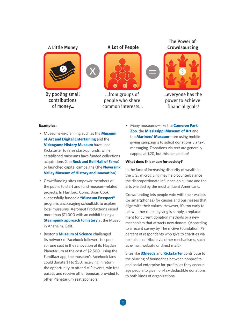 Trends Watch: Museums and the Pulse of the Future - American Association of Museums, Page 15