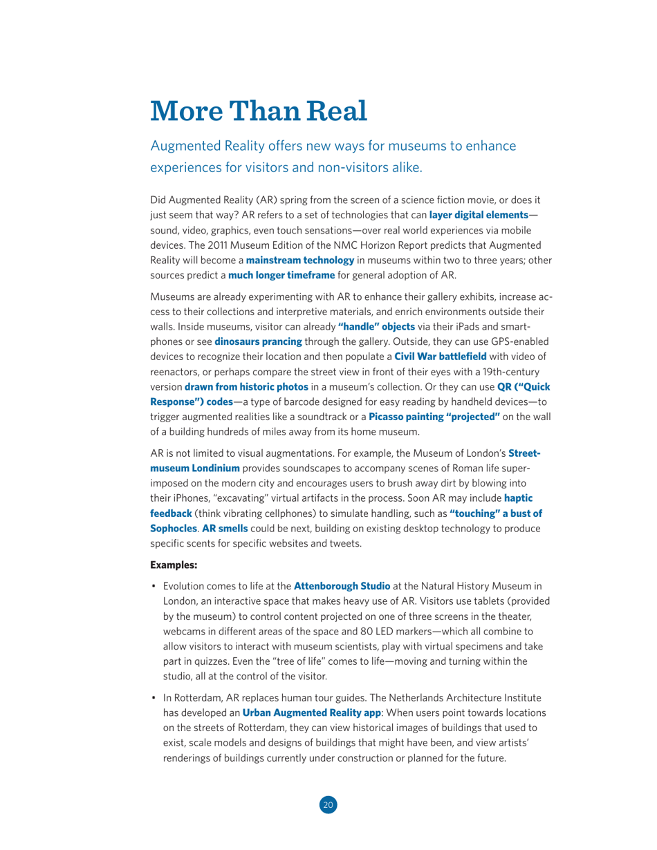 Trends Watch: Museums and the Pulse of the Future - American Association of Museums, Page 20