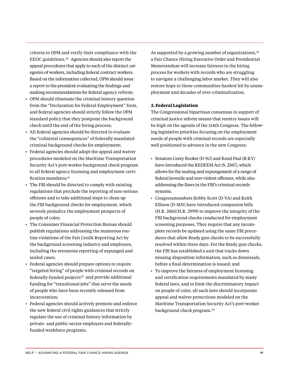 Advancing a Federal Fair Chance Hiring Agenda - Maurice Emsellem, Michelle Natividad Rodriguez (Nelp), Page 13