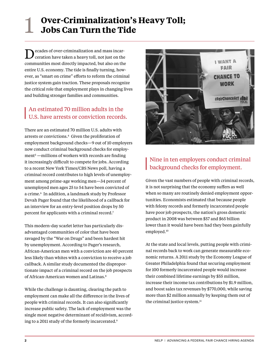 Advancing a Federal Fair Chance Hiring Agenda - Maurice Emsellem, Michelle Natividad Rodriguez (Nelp), Page 4