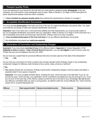 Form 008-06-005E &quot;Security Guard and/or Private Investigator Licence Application Form&quot; - Ontario, Canada, Page 10