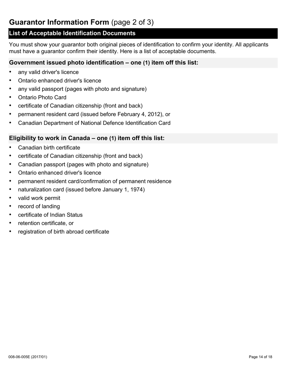 Form 008-06-005E Security Guard and / or Private Investigator Licence Application Form - Ontario, Canada, Page 14