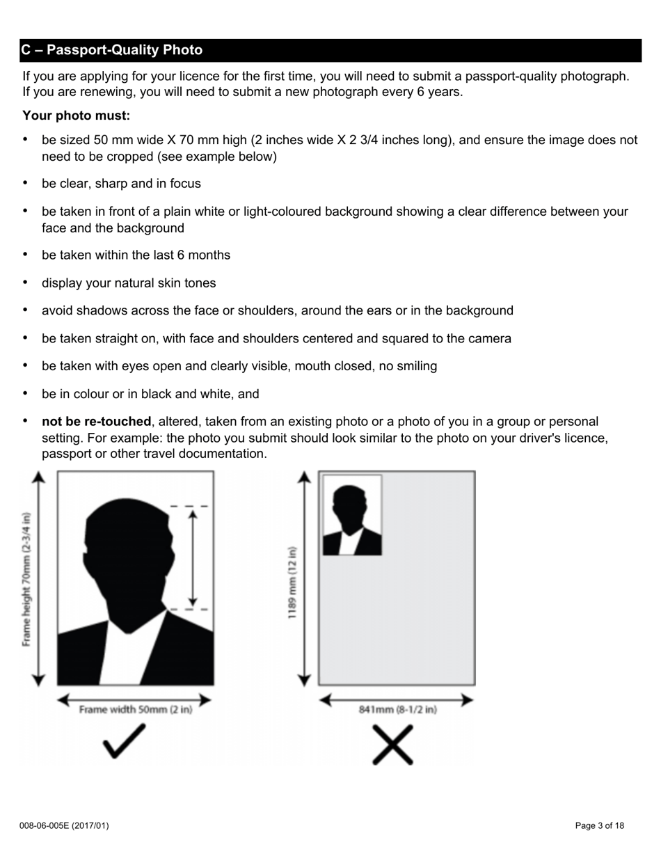 Form 008-06-005E Security Guard and / or Private Investigator Licence Application Form - Ontario, Canada, Page 3