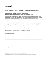 Form 1 &quot;Initial Return/Notice of Change&quot; - Ontario, Canada (English/French)
