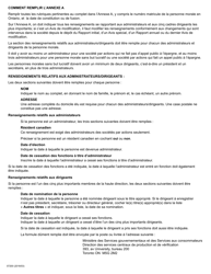 Form 1 &quot;Initial Return/Notice of Change&quot; - Ontario, Canada (English/French), Page 7