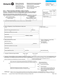Form 1 &quot;Initial Return/Notice of Change&quot; - Ontario, Canada (English/French), Page 8