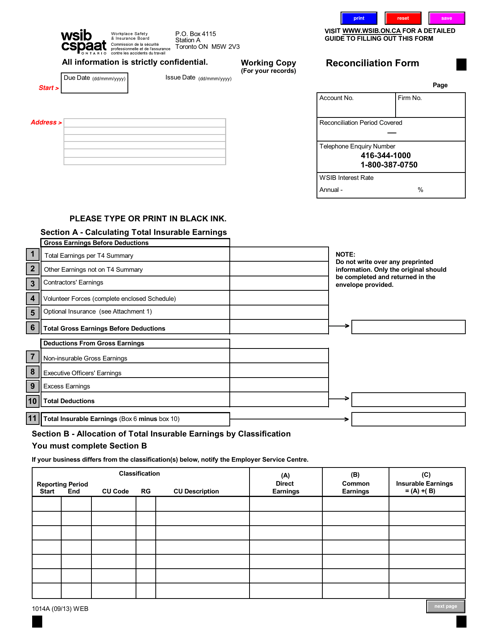 Form 1014A Printable Pdf