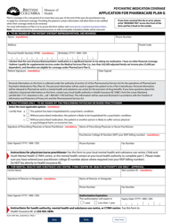 Form HTLH3497 Application for Pharmacare Plan G - British Columbia, Canada