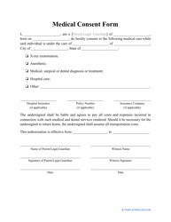 Document preview: Medical Consent Form