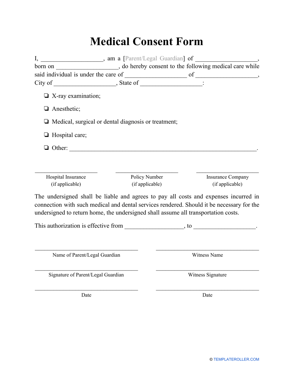 free-printable-medical-consent-form