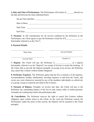 Performance Contract Template, Page 2