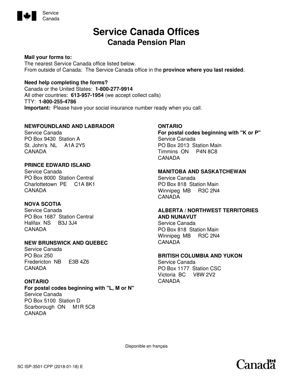 Form ISP-1000 - Fill Out, Sign Online and Download Fillable PDF, Canada