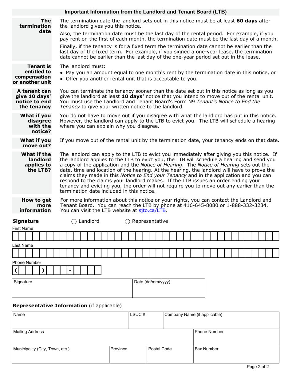 Form N12 Fill Out, Sign Online and Download Fillable PDF, Ontario