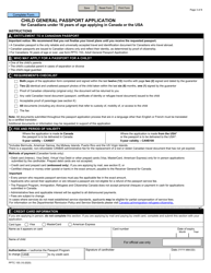 Form PPTC155 Child General Passport Application - Canada, Page 3