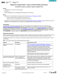 Form RC4288 Request for Taxpayer Relief - Cancel or Waive Penalties or Interest - Canada