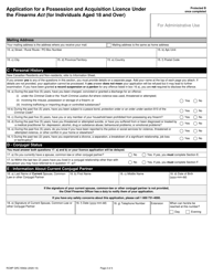 Form RCMP GRC5592 &quot;Application for a Possession and Acquisition Licence Under the Firearms Act (For Individuals Aged 18 and Over)&quot; - Canada, Page 6